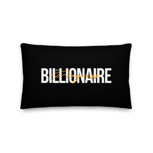 20″×12″ Billionaire in Progress (motivation) Premium Pillow by Design Express