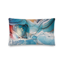 20″×12″ Colorful Marble Liquid ink Art Full Print Premium Pillow by Design Express
