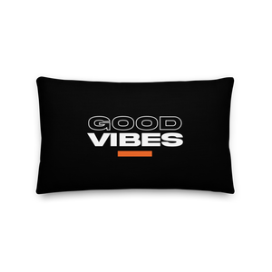 20″×12″ Good Vibes Text Premium Pillow by Design Express