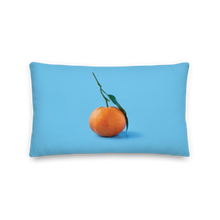 20″×12″ Orange on Blue Premium Square Pillow by Design Express