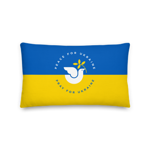 20″×12″ Peace For Ukraine Premium Pillow by Design Express