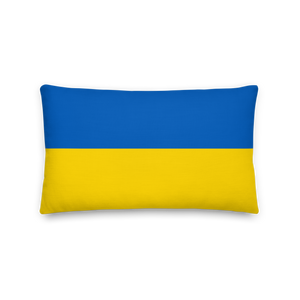 20″×12″ Ukraine Flag (Support Ukraine) Premium Pillow by Design Express