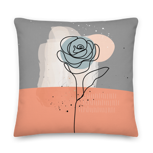 Soft Flower Line Premium Pillow by Design Express