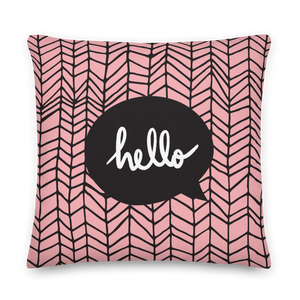 Hello Square Premium Pillow by Design Express