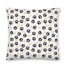 Dog Paws and Bones Pattern Premium Pillow by Design Express