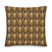 Golden Art Deco Pattern Premium Pillow by Design Express