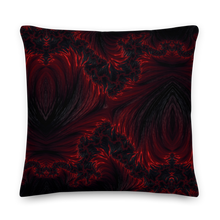 Black Red Fractal Art Premium Pillow by Design Express