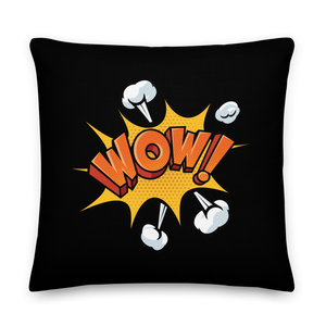 22″×22″ Wow Pop Art Square Premium Pillow by Design Express