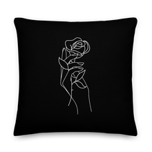 22″×22″ Rose in Hand Premium Pillow by Design Express