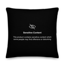 22″×22″ Sensitive Content (Funny) Premium Pillow by Design Express