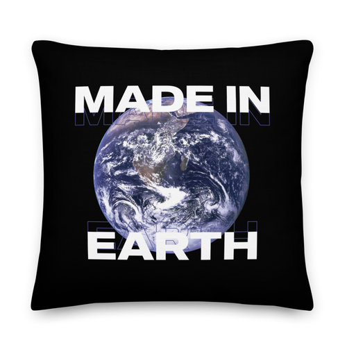 22″×22″ Save Our Planet, Made in Earth Premium Square Pillow by Design Express