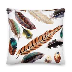 22″×22″ Feathers Pattern Premium Pillow by Design Express