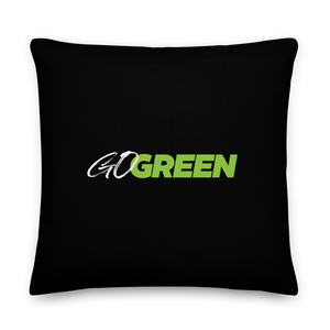 22″×22″ Go Green (Motivation) Premium Pillow by Design Express