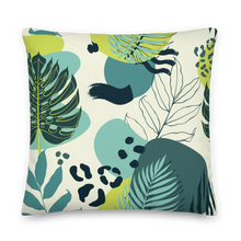 22″×22″ Fresh Tropical Leaf Pattern Premium Pillow by Design Express