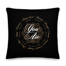 22″×22″ You Are (Motivation) Premium Square Pillow by Design Express