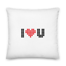 22″×22″ I Heart U Pixel Premium Pillow by Design Express