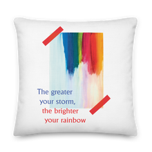 22″×22″ Rainbow Premium White Pillow by Design Express