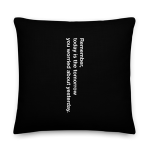 22″×22″ Remember Quotes Premium Square Pillow by Design Express