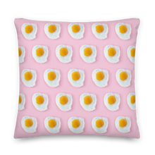 22″×22″ Pink Eggs Pattern Premium Square Pillow by Design Express