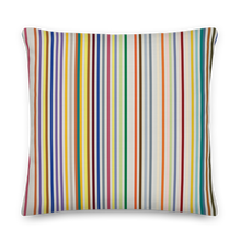 22″×22″ Colorfull Stripes Premium Pillow by Design Express