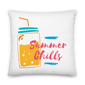 22″×22″ Drink Summer Chills Premium Pillow by Design Express