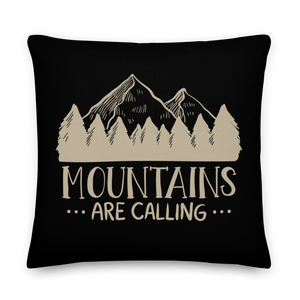 22″×22″ Mountains Are Calling Premium Pillow by Design Express