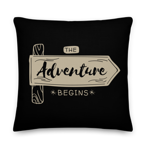 22″×22″ the Adventure Begin Premium Pillow by Design Express
