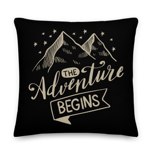 22″×22″ The Adventure Begins Premium Pillow by Design Express