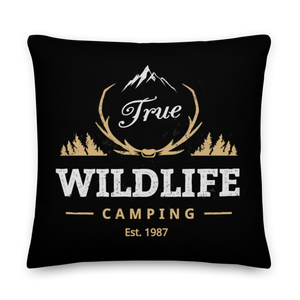 22″×22″ True Wildlife Camping Premium Pillow by Design Express