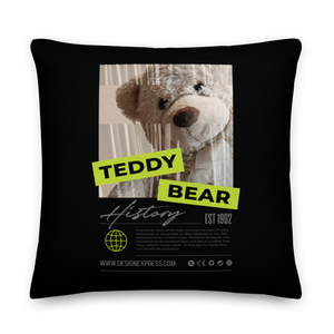 22″×22″ Teddy Bear Hystory Premium Pillow by Design Express