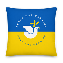 22″×22″ Peace For Ukraine Premium Pillow by Design Express