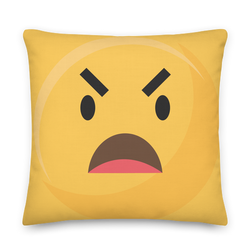 Shock Emoji Premium Pillow