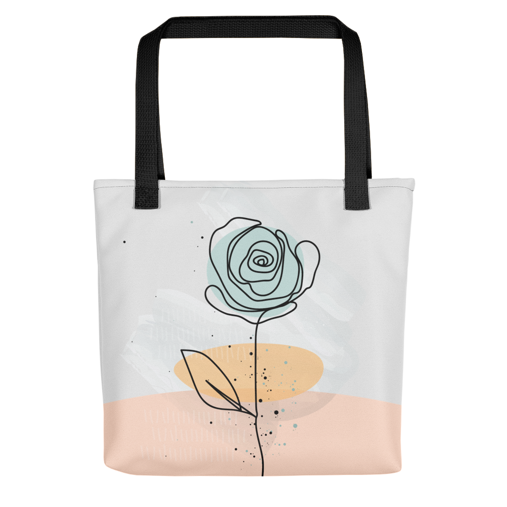 Default Title Pasty Flower Line Tote bag by Design Express