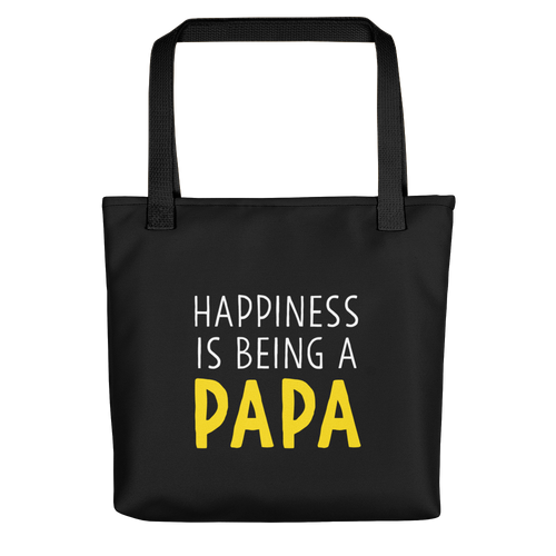 Default Title Happiness is Being a Papa (Funny) Tote bag by Design Express