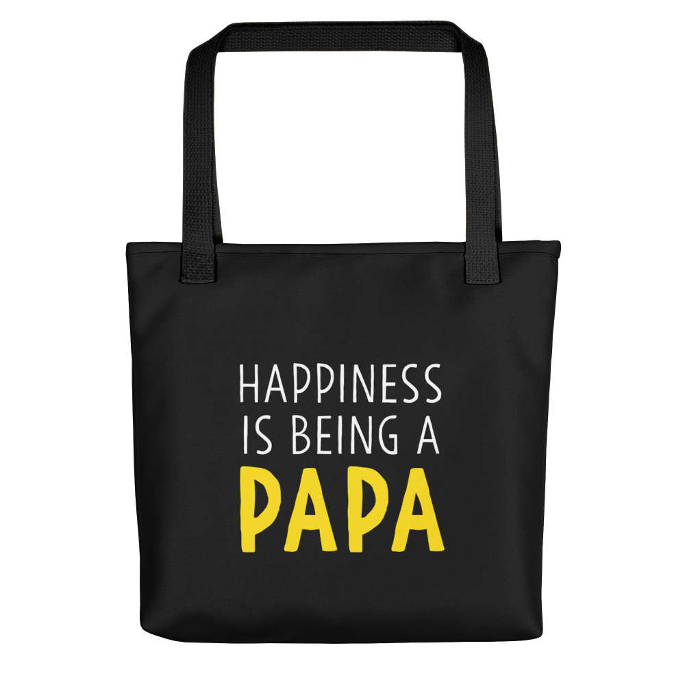 Default Title Happiness is Being a Papa (Funny) Tote bag by Design Express