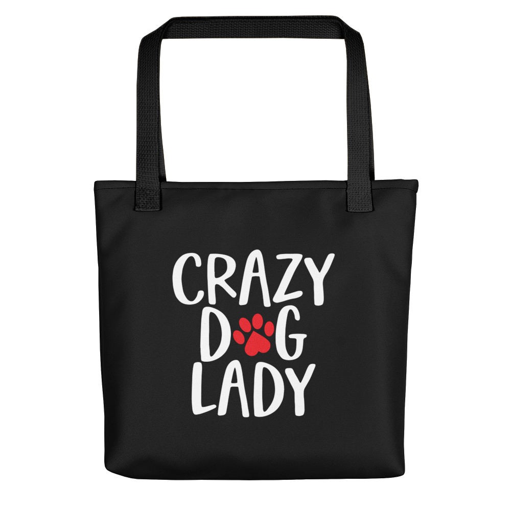 Default Title Crazy Dog Lady (Dog lover) Funny Tote bag by Design Express