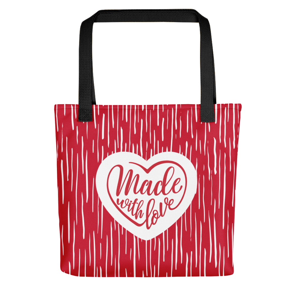 Default Title Made With Love (Heart) Tote bag by Design Express