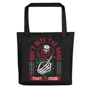 Default Title Don't Bite The Hand That Feeds Tote bag by Design Express