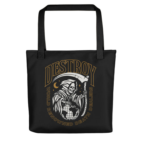 Default Title Destroy World Tote bag by Design Express