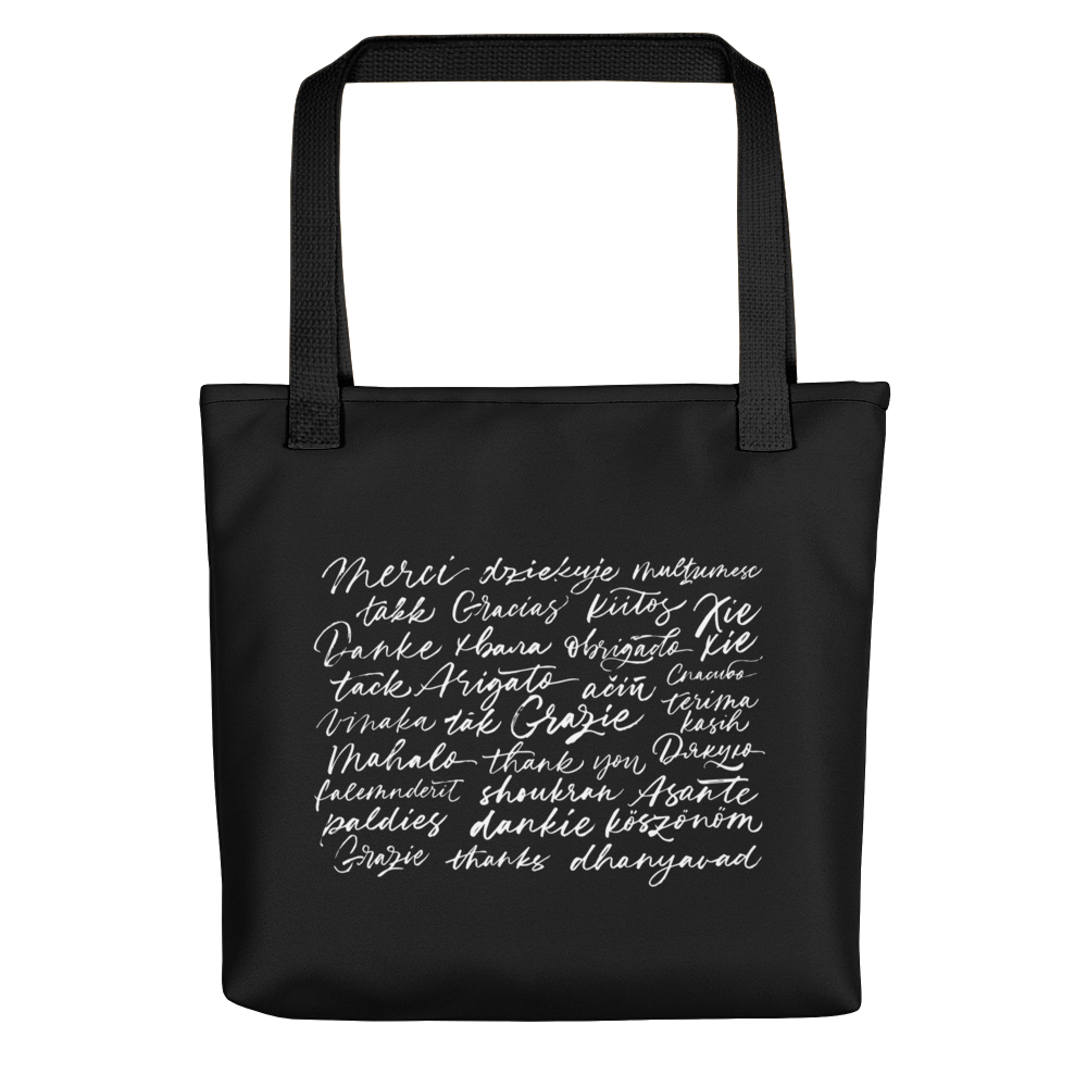 Default Title Thank You Various Language Tote bag by Design Express