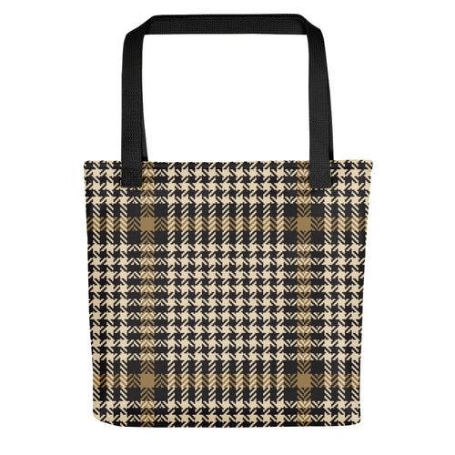 Default Title Herringbone Glen Plaid Pattern Tote bag by Design Express