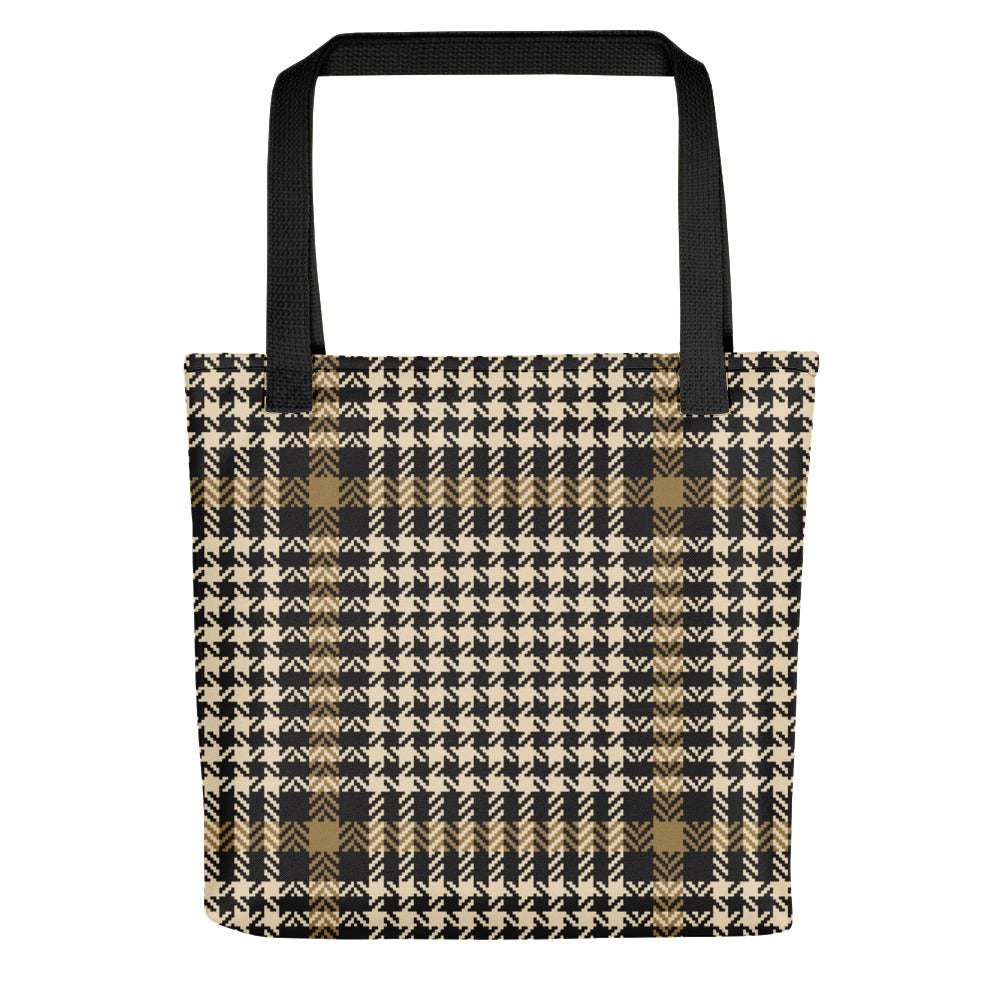 Default Title Herringbone Glen Plaid Pattern Tote bag by Design Express