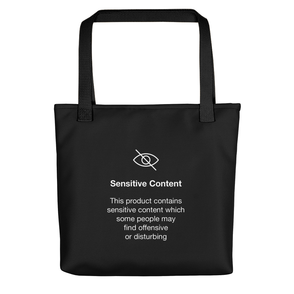 Default Title Sensitive Content (Funny) Tote bag by Design Express