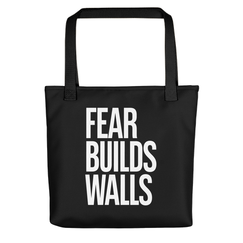 Default Title Fear Builds Walls (motivation) Tote bag by Design Express