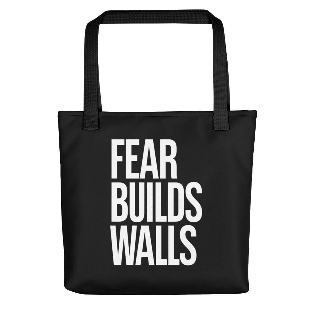 Default Title Fear Builds Walls (motivation) Tote bag by Design Express