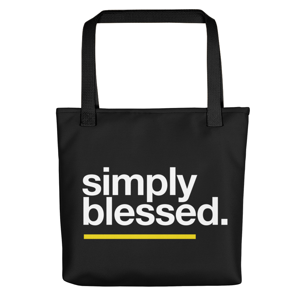 Default Title Simply Blessed (Sans) Tote bag by Design Express