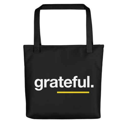 Default Title Grateful (Sans) Tote bag by Design Express