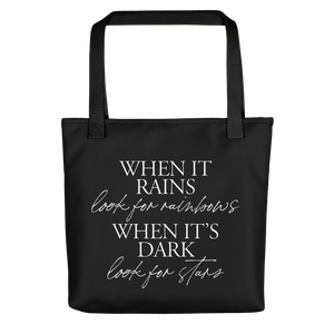 Default Title When it rains, look for rainbows (Quotes) Tote bag by Design Express