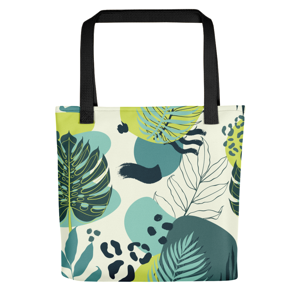 Default Title Fresh Tropical Leaf Pattern Tote bag by Design Express