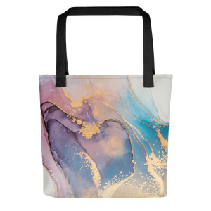 Default Title Soft Marble Liquid ink Art Full Print Tote bag by Design Express